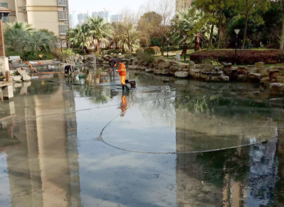 山西景观池淤泥清理